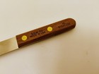 Usa Dental Spatula 4r Stainless Wood Handle 4 5 x7 8 Stiff Blade Brass Rivets