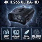 Rtek 4k Night Vision Goggles For Adults - 36mp Digital Infrared Binoculars With