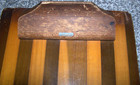 Vintage  Wood Clipboard With Wooden Clip  From Estate  Two Toned Wood