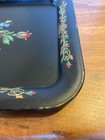 Vintage Toleware 18x13  Tray Black With Red Roses Many Available