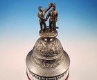 Genuine Pre-wwi German Army Regimental Beer Stein King Karl 5th Wurttemberg 123