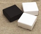 1000x Black White Kraft Paper Box Handmade Soap Product Packaging 7 5x7 5x4 5cm