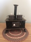 C1910 Tin Toy Stove W Original Pots For Dollhouse Marklin 