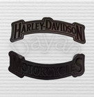 3 Pcs Set Harley Davidson G Skull   Rockers Leather Embroidery Patch - Ship Usa