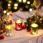 Glass Votive Candle Holder For Christmas Decor - Set Of 6 Romadedi Multicolor