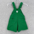 Vintage Oshkosh Green Overalls 6 Shortalls Usa Paper Tag Kids Pockets Zip Fly