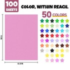 100 Sheets 8 5 X 11 Colored Cardstock assorted Colored Cardstock 50 Colors 18   