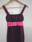 Vtg Y2k City Triangles Baby Doll Dress Sz Xl Whimsigoth Ribbon Sash Glam Buckle