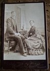 Antique Photo Cabinet Card Handsome Man   Classy Woman Columbus Ohio C 1878-1883