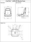 Gehl Skid Steer Black Bucket Seat Fits 3410 4625sx 5640 6635 6640 Etc 