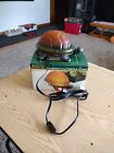 Vintage Box Turtle Lamp Or Night Light Amber Glass Shell Cast Metal Body Basenew