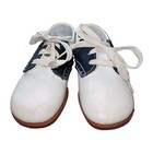 Vintage 5 Toddler Oxford Saddle Shoes White Blue