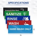 Magicfour Wash Rinse Sanitize Sink Labels  5 Pack 3 5pcs Labels 9   x3   