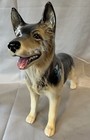 Sylvia Ceramics England Porcelain German Shepherd Figurine 7 5 T Vintage 5112