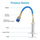 Oil   Dye Injector 30ml 1oz Manual Compressor R134a Quick Coupler Connector
