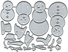 4pcs Christmas Snowman Metal Die Cuts merry Christams Snowman Snowflake Cutting