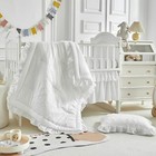  The Ruffled Shabby Crib Bedding Set For Girls  Baby Quilted Comforter White