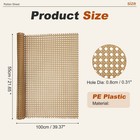 Plastic Rattan Cane Webbing Roll 22 Inch X 3 Ft For Chair Caning  Coffee