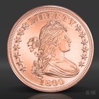1 Oz Draped Bust Copper Round  999 Fine Copper Bullion No Capsule