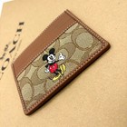 Disney Coach Collaboration Slim Id Card Case Cm719 Mickey Mouse Brown Outlet