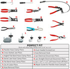 Hose Clamp Pliers Set 15pcs Hose Clamp Removal And Installation Tool Kit For Aut