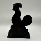 Vintage Cast Iron Rooster Door Stop Farm House Heavy 6  Tall Chicken Bird