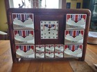 Spice Rack Antique Milota Clock Ceramic Wood Deco Cabinet Fully Working 24x16 