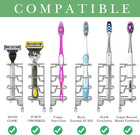 Wall Mount Toothbrush Holder For Shower  Stainless Steel Toothpaste Stand  Self 