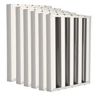 6pcs Commercial Hood Filters Stainless Steel 6 Grooves Range For Kitchen Exhaust