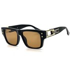 Retro Vintage Sunglasses Rectangular Thick Frame Gold Aviator Classic Lentes New