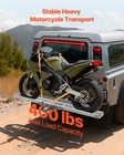 Vevor Motorcycle Carrier  Aluminum Hitch Mount Rack With 47in Ramp  Silver 