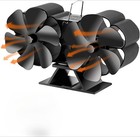 Wood Stove Fan 12 Blade Fireplace Fan For Heat Powered Stove Fan  non Electric 