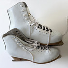 American Athletic White Figure Ice Skates Size Us 9 W  Skate Bag