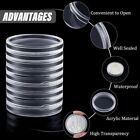 10pcs Coin Capsule Container Storage Box Holder Case Clear Round Plastic 40mm