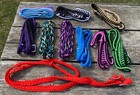 Braided Poly Cord Western Barrel roping Reins W rolled Grip Assorted Colors