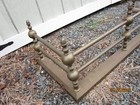 Vintage Xlarge 42  X 14  X 10  Brass Fireplace Fender Solid Brass W  Iron Frame