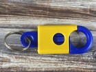 Vintage Blockbuster Video Keychain - Blue   Yellow - New Old Stock - Lot Of 2
