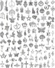 Wholesale Bulk Lots Jewelry Making Silver Charms Mixed Smooth Tibetan Silver    