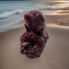 Volcano  Agate Stone Dolphin Figurine Statue Sculpture  Carved  Uv Activated