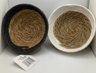 Birch   Vine Wicker Rattan Brown Black And White Woven Basket 6   w  2 