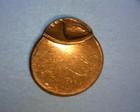 Lincoln  Cent      90  Off Center     copper       Red    nice    us Error Coin