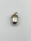 Vintage 1960s Tiffany   Co  Sterling Silver Acorn Pill Box With Pouch box