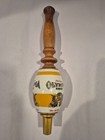 Vintage Olympia Beer Tap Handle Globe Ceramic   Wood Oly Pale Export Nice 12 