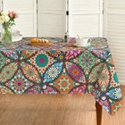 Boho Bohemia Style Rectangular Tablecloth 60x84 60  X 84   rectangular  Green
