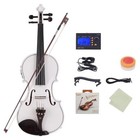 Glarry Gv102 4 4 Solid Wood Balanced Violin Box Bow Violin String White