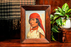 Fantastic Signed South American Woman Portrait Antique Oil Painting Art Culture