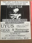 Rare Original 2 Flyer Lot Face Value Edgewise Gear Club Blitz Victory Chicago Hc