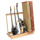 Folding Hardwood Guitar Case Rack For Multi Cabinet Space Saving For Home Studio