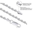 925 Sterling Silver Crucifix Jesus Cross Pendant Rope Chain Necklace 16 -30 