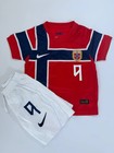 Kids Norway Home Haaland  9 2026 Football Soccer Jersey   Shorts Kit Red
